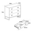 Large 3 Drawer Chest of Drawers - Elle Black Stone Range