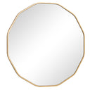 Large Round Gold Scalloped Wall Mirror 90cm x 90cm