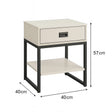 Large 3 Drawer Chest of Drawers and Pair of Bedside Tables - Elle Black Stone Range