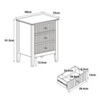 3 Drawer Bedside Table - Hales Pale Wood Range
