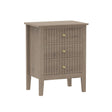 Pair of 3 Drawer Bedside Tables - Hales Pale Wood Range