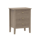 Pair of 3 Drawer Bedside Tables - Hales Pale Wood Range