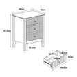 Pair of 3 Drawer Bedside Tables - Hales Pale Wood Range