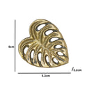Gold Monstera Leaf Drawer Knob - 5.2cm x 6cm
