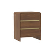 Pair of Walnut Brown 3 Drawer Bedside Tables - Meridian Walnut Range