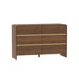 Walnut Brown 6 Drawer Chest of Drawer - Meridian Walnut Range