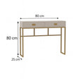 Large 2 Drawer Dressing Table and Pair of Bedside Tables - Elle Stone Range