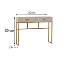 Large 2 Drawer Dressing Table and Pair of Bedside Tables - Elle Stone Range