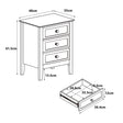 3 Drawer Bedside Table - Rowley White Range