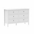 Large 6 Drawer Chest of Drawers and Pair of 3 Drawer Bedside Tables - Rowley White Range