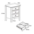 Large 6 Drawer Chest of Drawers and Pair of 3 Drawer Bedside Tables - Rowley White Range