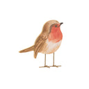 Rustic Wooden Freestanding Red Robin Christmas Ornament - 15cm