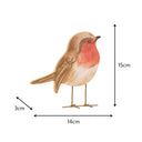 Rustic Wooden Freestanding Red Robin Christmas Ornament - 15cm