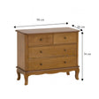 4 Drawer Dark Wood Chest of Drawers - Ashwell Range