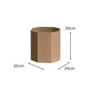 Mocha Brown Wooden Octagonal Edge Waste Paper Bin