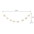 Distressed Wooden Bird Garland - 142cm (1.42m / 55.9')