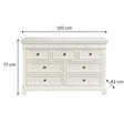 Large Ivory 7 Drawer Chest of Drawers - Daventry Ivory Range