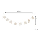 Distressed Wooden House Shaped Garland - 182cm (1.82m / 71.6')
