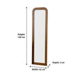 Tall Arched Wooden Stepped Frame Leaner Mirror 160cm x 42cm
