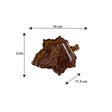 Brown Glass Autumn Leaf Trinket Plate 14cm