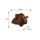 Brown Glass Autumn Leaf Trinket Plate 14cm
