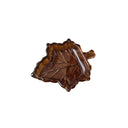 Brown Glass Autumn Leaf Trinket Plate 14cm