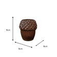 Brown Glass Autumn Acorn Candle Holder 9cm