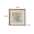 Rustic America Map Print Framed Wall Art - 40cm