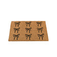 Black Bow Detail PVC Backed Coir Doormat 60cm x 40cm