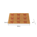 Red Bow Detail PVC Backed Coir Doormat 60cm x 40cm