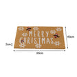 Merry Christmas Robin Detail PVC Backed Coir Doormat 60cm x 40cm