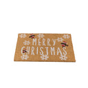 Merry Christmas Robin Detail PVC Backed Coir Doormat 60cm x 40cm