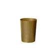 Shiny Gold Reeded Metal Paper Bin 21cm x 27cm