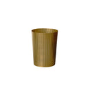 Shiny Gold Reeded Metal Paper Bin 21cm x 27cm