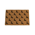 Black Reindeer Detail PVC Backed Coir Doormat 60cm x 40cm