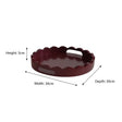 Plum Red Round Scalloped Tray 30cm