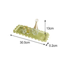 Set of 2 Green Enamel Embossed Scalloped Trays