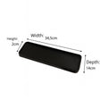 Black Wood Rectangular Wooden Tray - 34.5cm
