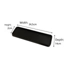 Black Wood Rectangular Wooden Tray - 34.5cm