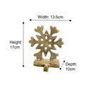 Gold Snowflake Christmas Stocking Holder