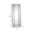 Black Framed Art Deco Wall / Leaner Mirror 142 cm x 54 cm
