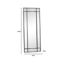 Black Framed Art Deco Wall / Leaner Mirror 142 cm x 54 cm