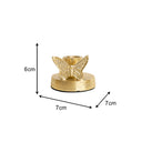 Round Gold Butterfly Candle Holder - 6cm