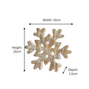 Small Rustic Wooden Snowflake Ornament - 15cm