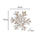 Medium Rustic Wooden Snowflake Ornament - 19.5cm