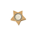 Wooden Star Shaped Tealight Holder - 10cm