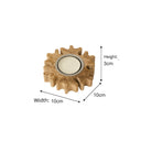 Wooden Snowflake Shaped Tealight Holder - 10cm