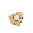 Wooden Christmas Tree Shaped Tealight Holder - 10cm