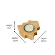 Wooden Christmas Tree Shaped Tealight Holder - 10cm
