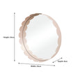 Light Pink Scallop Framed Round Mirror - 50cm x 50cm